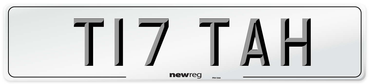 T17 TAH Number Plate from New Reg